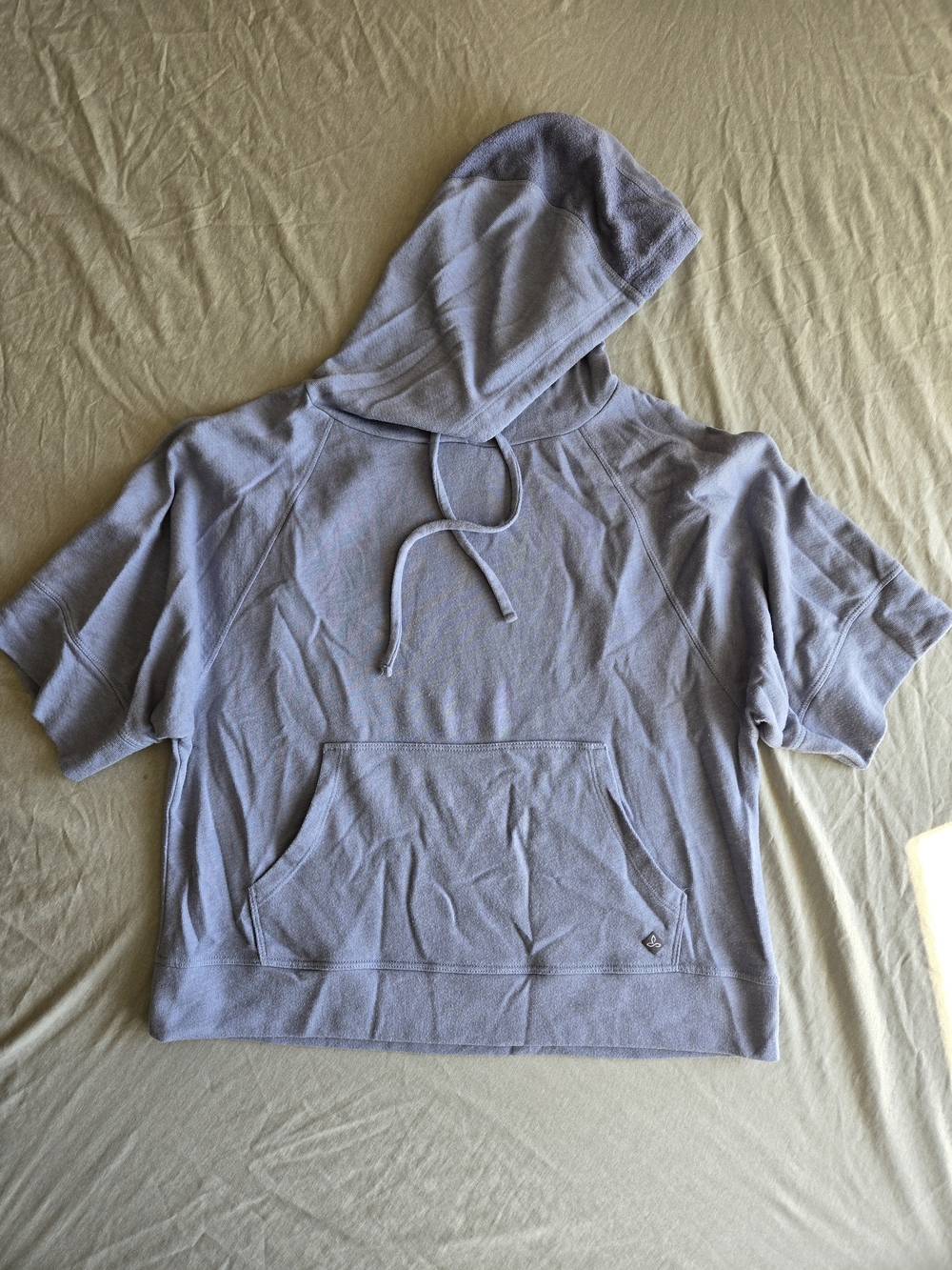 prAna Palmetto Lavender Short Sleeve Hoodie Sweatshirt Pocket